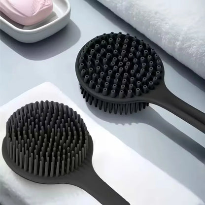 Virelia™ SilkaTouch Set-Set de 4 cepillos exfoliantes de silicona suave para limpieza corporal, masaje delicado y cuidado diario de la piel.