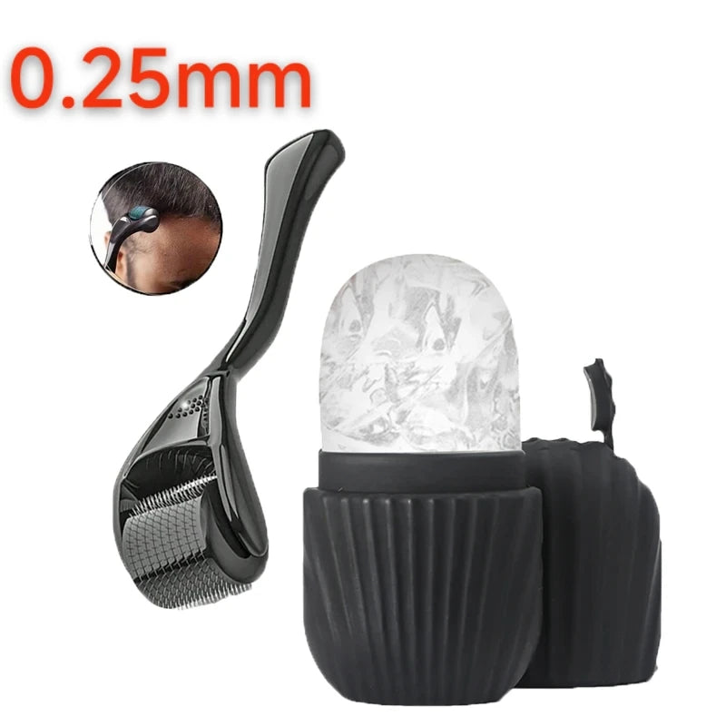 Virelia™ Crystal Sculpt-Set de rodillo facial de hielo y Gua Sha diseñado para reafirmar, esculpir el contorno facial y aportar una sensación de frescura revitalizante.
