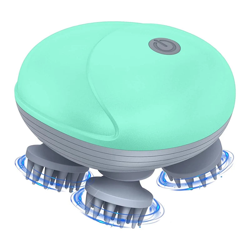 Virelia™ ScalpEase - Masajeador eléctrico para cuero cabelludo con masaje profundo, relajación muscular y cuidado diario.