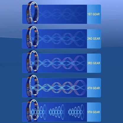 Virelia™ AirFlow Pro-Ventilador de cuello inalámbrico con diseño sin aspas, pantalla digital y batería recargable para una sensación de frescura donde quieras.