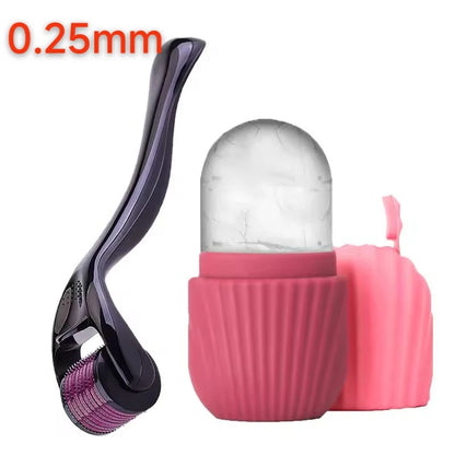 Virelia™ Crystal Sculpt-Set de rodillo facial de hielo y Gua Sha diseñado para reafirmar, esculpir el contorno facial y aportar una sensación de frescura revitalizante.