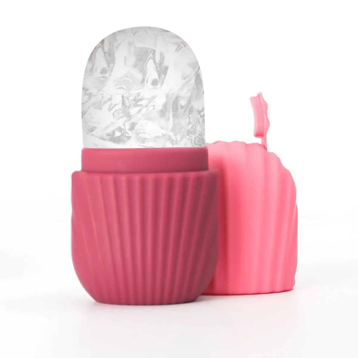 Virelia™ Crystal Sculpt-Set de rodillo facial de hielo y Gua Sha diseñado para reafirmar, esculpir el contorno facial y aportar una sensación de frescura revitalizante.