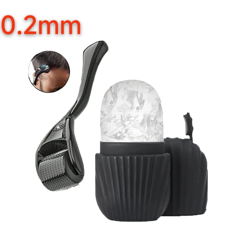 Virelia™ Crystal Sculpt-Set de rodillo facial de hielo y Gua Sha diseñado para reafirmar, esculpir el contorno facial y aportar una sensación de frescura revitalizante.