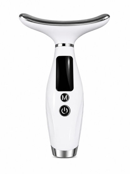 Virelia™ NeckLift Pro – Masajeador Facial y de Cuello con Luz LED, Calor y Vibración Rejuvenecedora